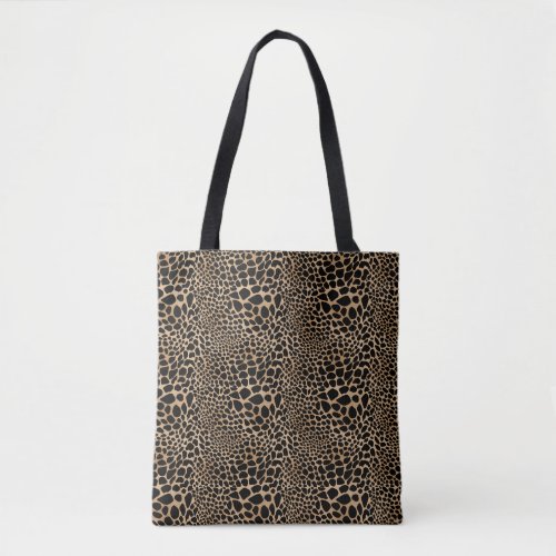 Chic Cheetah Print Brown Leopard Pattern Tote Bag