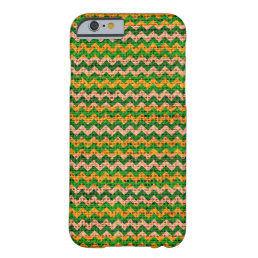 Chic Chevron Burlap Rustic #12 Barely There iPhone 6 Case