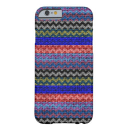 Chic Chevron Burlap Rustic #15 Barely There iPhone 6 Case