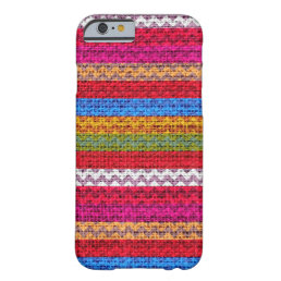Chic Chevron Burlap Rustic #20 Barely There iPhone 6 Case