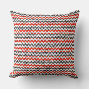 Chic Chevron Burlap Rustic #26 Throw Pillow
