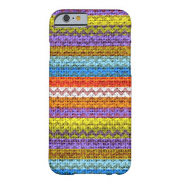 Chic Chevron Burlap Rustic #28 Barely There iPhone 6 Case