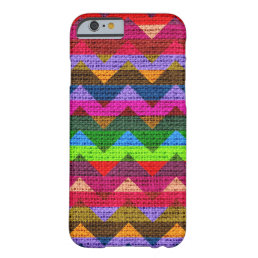 Chic Chevron Burlap Rustic #31 Barely There iPhone 6 Case