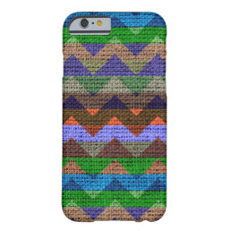 Chic Chevron Burlap Rustic #33 Barely There iPhone 6 Case