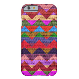 Chic Chevron Burlap Rustic #36 Barely There iPhone 6 Case