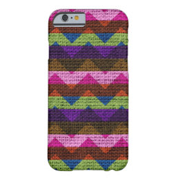 Chic Chevron Burlap Rustic #40 Barely There iPhone 6 Case