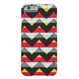 Chic Chevron Burlap Rustic #42 Barely There iPhone 6 Case