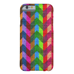 Chic Chevron Burlap Rustic #43 Barely There iPhone 6 Case