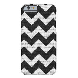 Chic Chevron Burlap Rustic #45 Barely There iPhone 6 Case