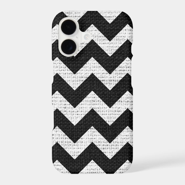 Chic Chevron Burlap Rustic #45 Iphone Case (Back)