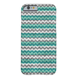 Chic Chevron Burlap Rustic #9 Barely There iPhone 6 Case