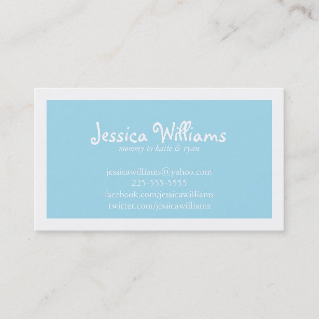Chic Chevron Calling Card (Front)