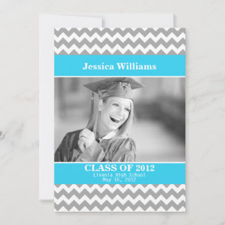 Chic Chevron Graduation Invitation