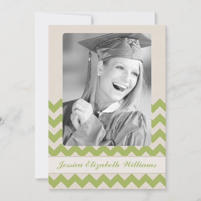 Chic Chevron Graduation Invitation (Front)