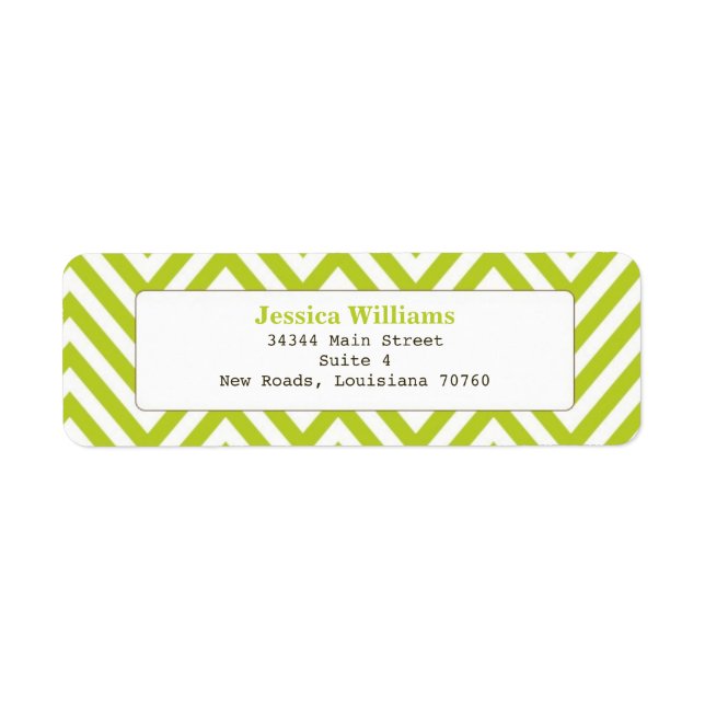Chic Chevron Label (Front)