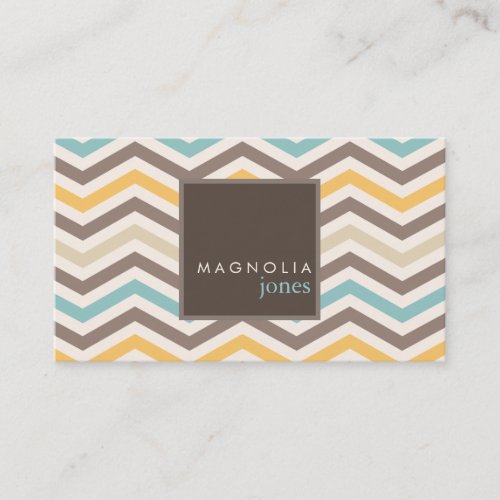 Chic Chevron Modern Professional Business Card