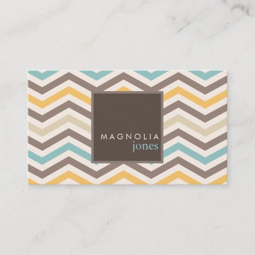 Customizable Chic Chevron Modern Professional Business Card
