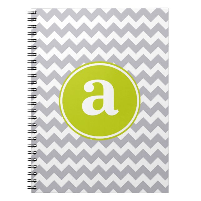 Chic Chevron Monogram Notebook (Front)