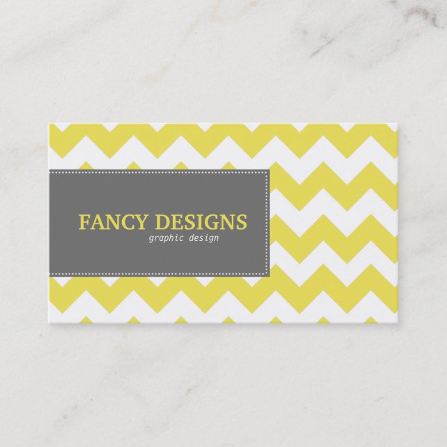 Chic Chevron Stripes Business Card (Front)