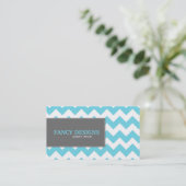 Chic Chevron Stripes Business Card (Standing Front)
