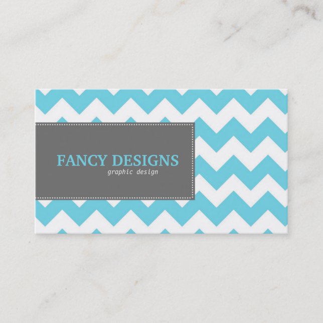 Chic Chevron Stripes Business Card (Front)