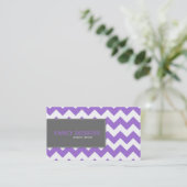 Chic Chevron Stripes Business Card (Standing Front)
