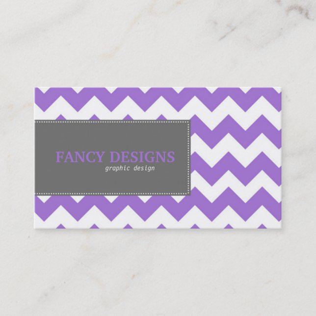 Chic Chevron Stripes Business Card (Front)