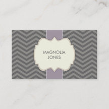 Chic Chevron Vintage Professional Business Card