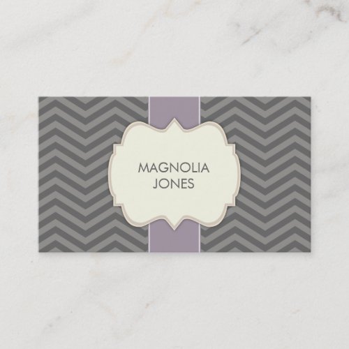 Chic Chevron Vintage Professional Business Card