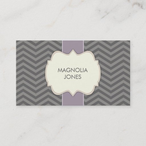 Customizable Chic Chevron Vintage Professional Business Card