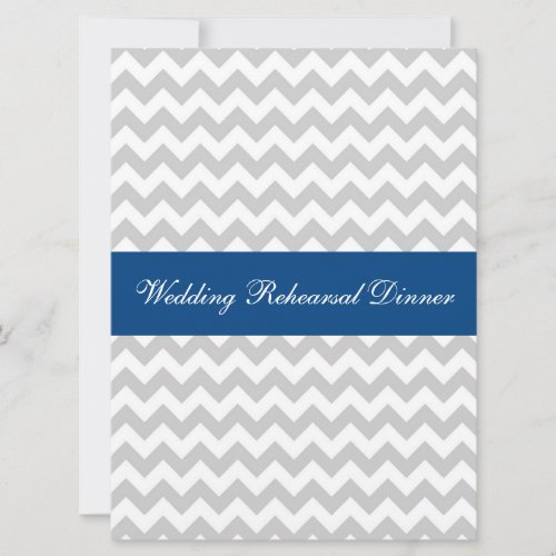 Chic Chevron Wedding Rehearsal Dinner Invite