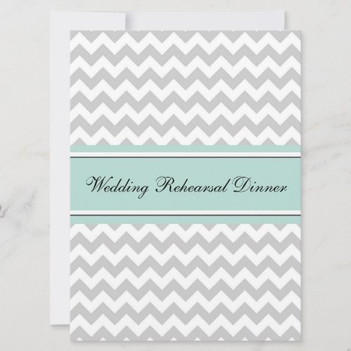 Chic Chevron Wedding Rehearsal Dinner Invite