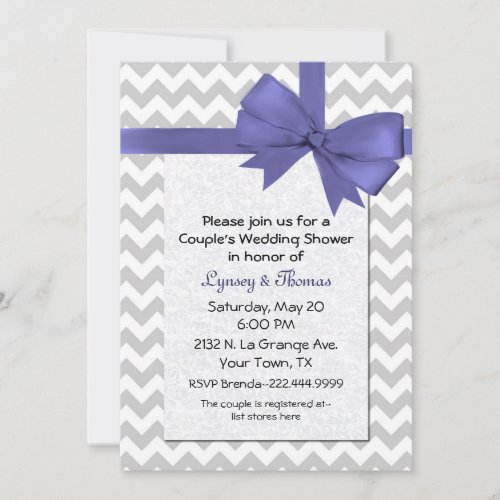 Chic Chevron Wedding Shower Invitation