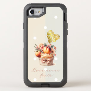 Chic Christian Dot Fruit Floral Cupcake Gold Heart OtterBox Defender iPhone SE/8/7 Case