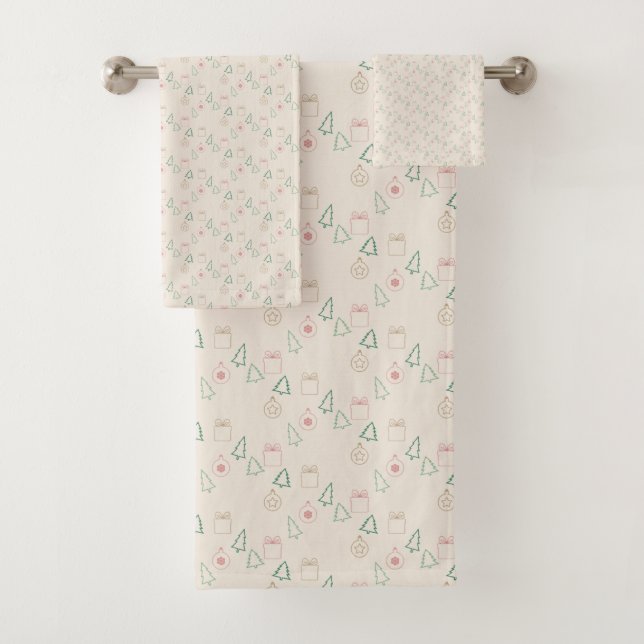 Chic Christmas Bath Towel Set (Insitu)