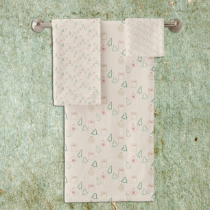 Chic Christmas Bath Towel Set
