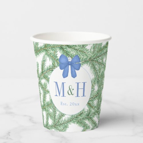 Chic Christmas Baubles Holidays Engagement Party Paper Cups