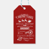 Personalized Santa Gift Tags, Christmas Elf Tags