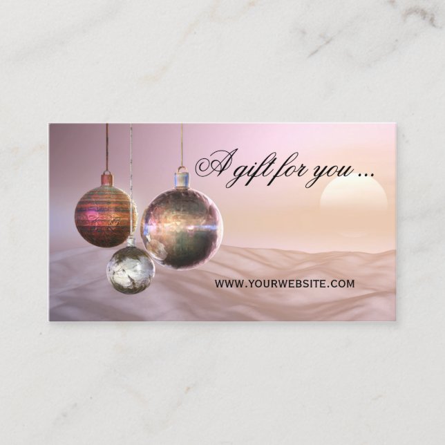 Chic Christmas Gift Certificate Template (Front)