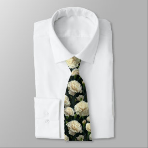Chic Christmas Gift For Husband Carnation Neck Tie