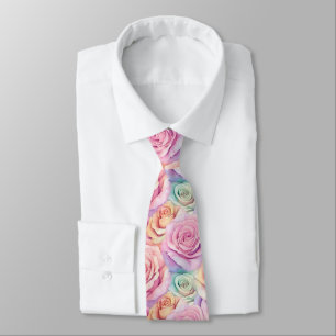 Chic Christmas Gift For Men Rose Neck Tie
