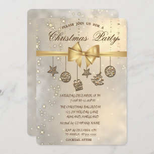 Chic Christmas Ornaments,Company Party  Invitation