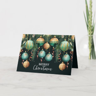 Chic Christmas Tree Ornaments Business Card