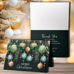 Chic Christmas Tree Ornaments Business Card