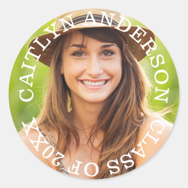 Chic Circle Graduation Class Envelope Seal (Front)