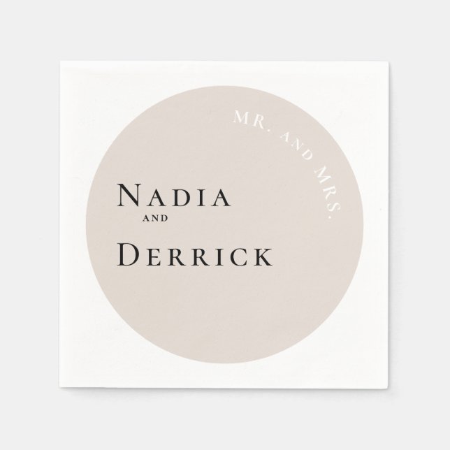 CHIC CIRCLE WEDDING NAPKINS (Front)