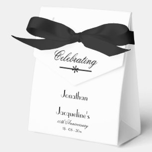 Chic Classic Large White Wedding Anniversary Favor Boxes