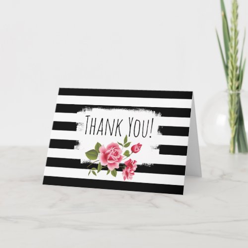 Chic Classic Meets Modern Thank you Card