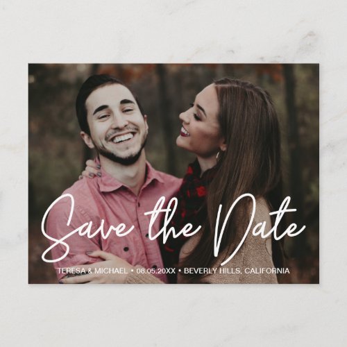 Chic Classic Personalized Save the Date Postcard