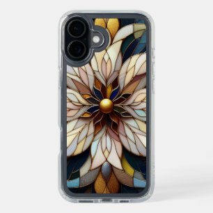 Chic Classic Stained Glass Floral Art Pattern iPhone 16 Plus Case